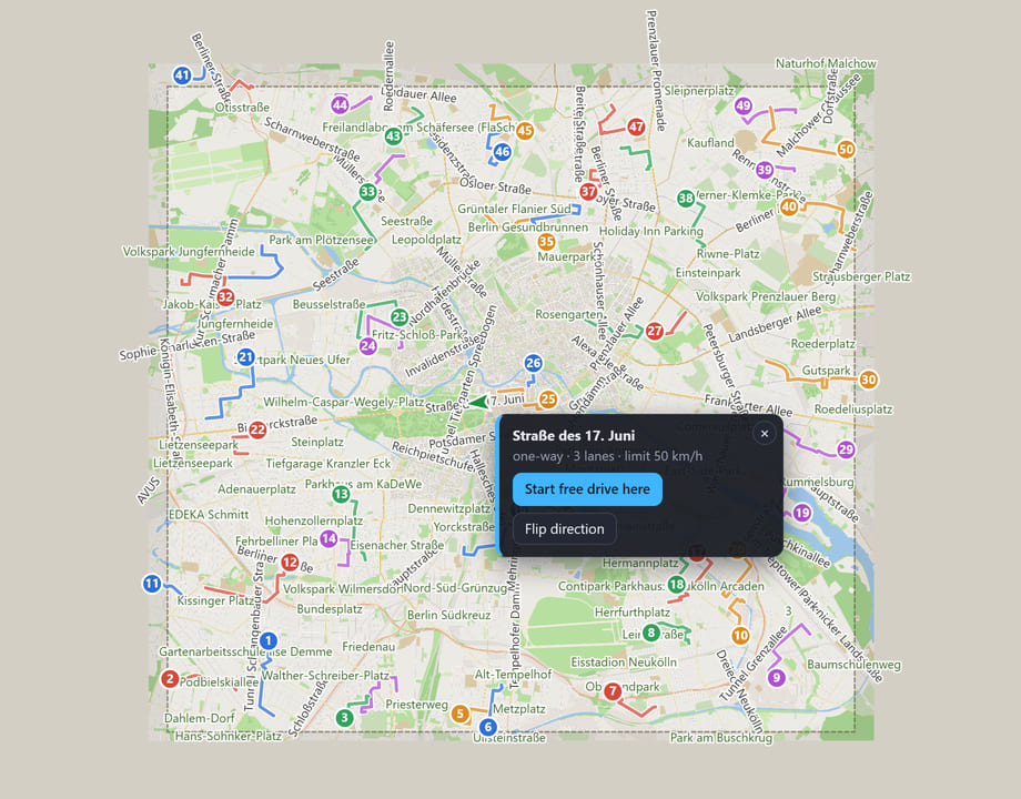 Roadarium’s Berlin street map